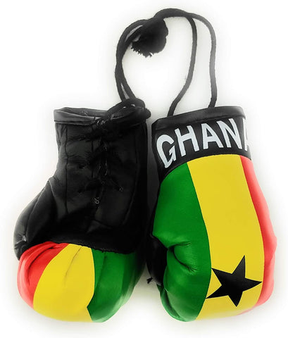 Image of Hanging Car Mirror Mini Boxing Gloves (Ghana) - AVM