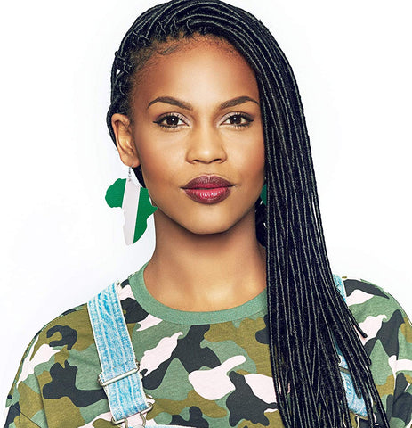 Image of 10 Pairs Wooden Earrings Afrikan Map Jewelry - AVM