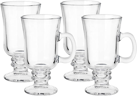 Image of Clear Glass Coffee Mugs- set of 4 - AVM
