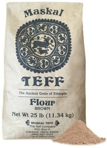 Image of Meskel Brown Teff, Ancient Grain of Ethiopia; 100% Whole-Grain; Grown in USA, (መስቀል ቀይ ጤፍ) - AVM