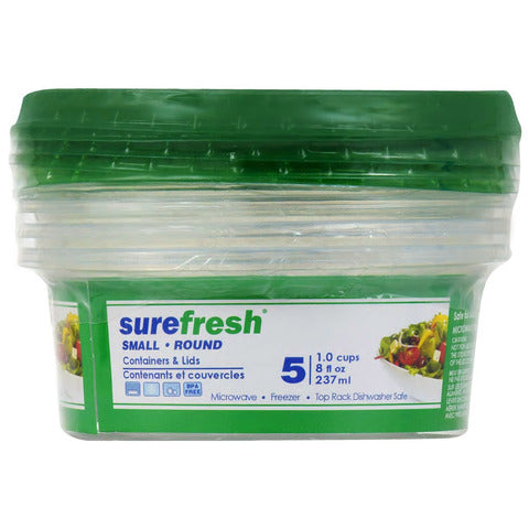 Image of Sure Fresh Rectangular Storage Containers with Blue and Green Lids - AVM