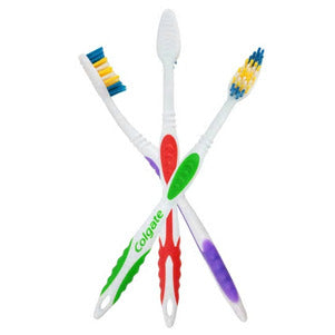 Image of Colgate Classic Clean Soft-Bristle Toothbrushes- 3 count - AVM