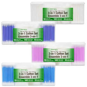 Image of Cotton Set-Cotton Pads,Cotton Swabs & Cotton Balls - AVM