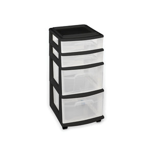 Plastic 4 Drawer Medium Cart - AVM