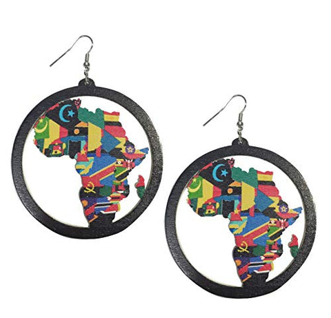 Image of Afrikan Wooden Dangler Earrings - AVM