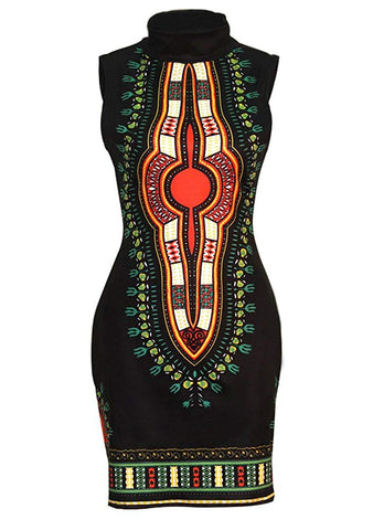 Image of Women's Dashiki Afrikan Floral Dresses - AVM