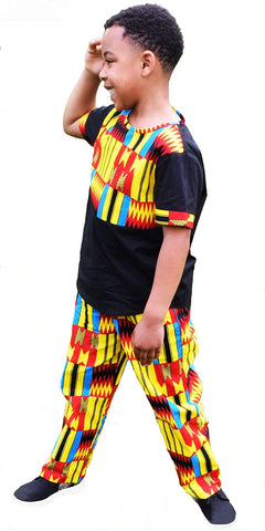 Image of Afrikan Print Kente Kids Suit - AVM