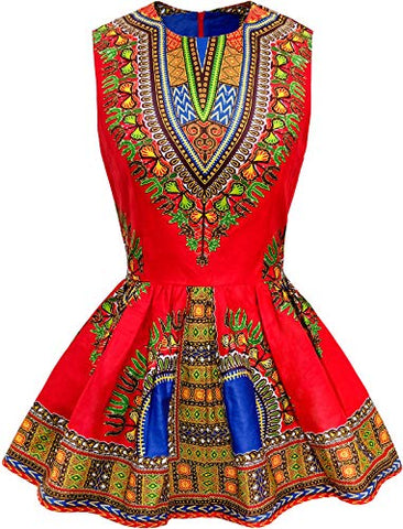 Image of Women Afrikan Print Shirt Dashiki Traditional Top - AVM