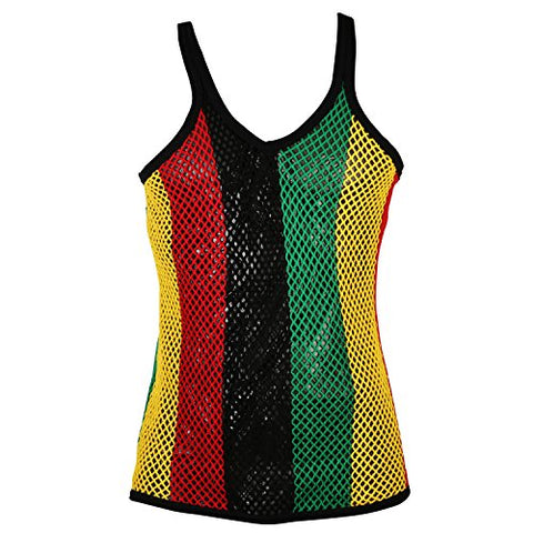 Image of Mens String Mesh Vest Fitted 100% Cotton - AVM