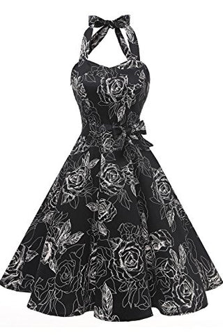 Image of 1950s Halter Retro Cocktail Dress - AVM