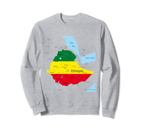 Image of Ethiopia Map  Pride Sweatshirt - AVM