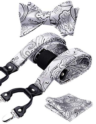 Image of Self Tied Bow Tie and Suspenders for Men - AVM