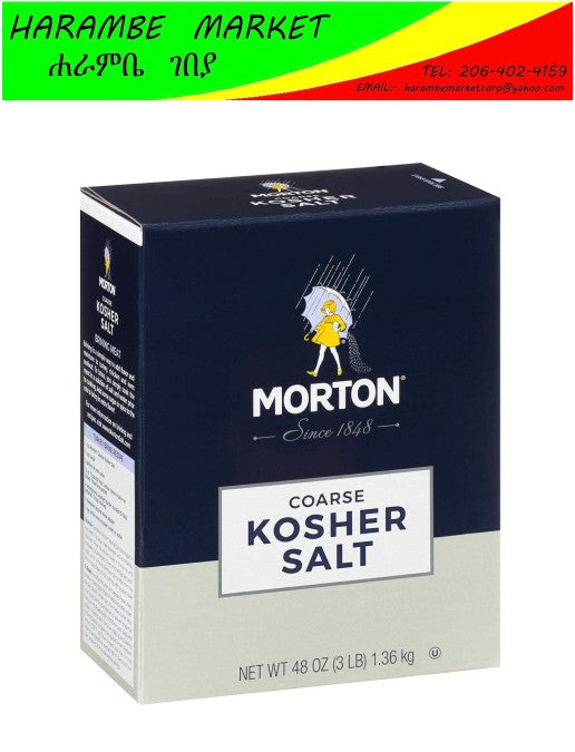 Morton Kosher Salt, Coarse, 48 Ounce - AVM