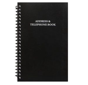 Pocket Address Books with Black Vinyl Covers-3 count - AVM