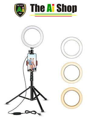 Selfie Ring Light with Tripod Stand & Cell Phone Holder - AVM
