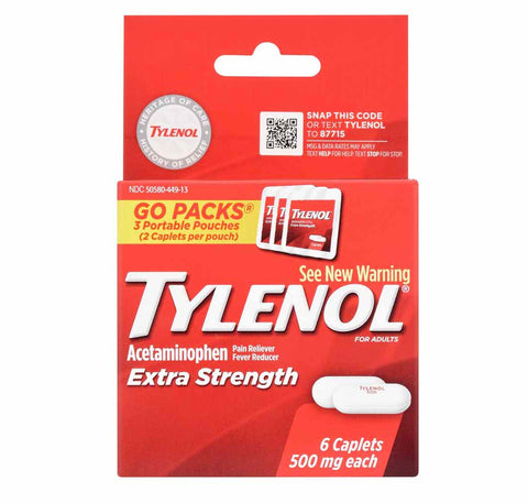 Image of Tylenol Extra-Strength Go Packs- D20 - AVM