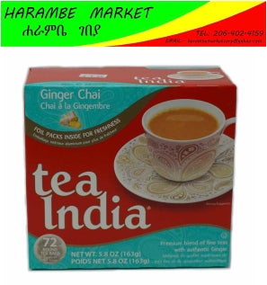 Tea India Ginger Chai, 72 Teabags - AVM
