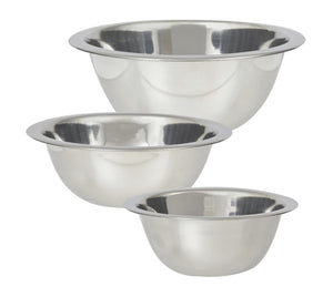 Stainless-Steel Mini Mixing Bowls- 3 count - AVM