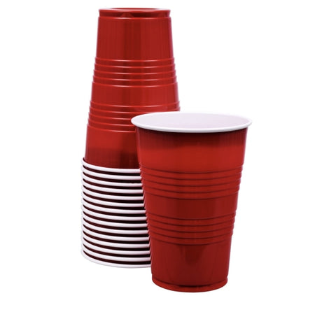 Image of Red Plastic Party Cups- 48 cups - AVM