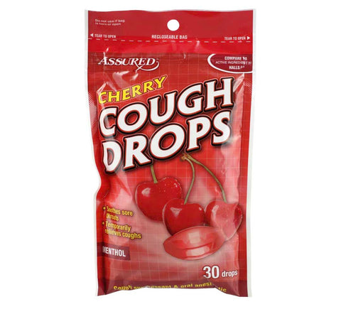 Image of Wild Cherry Cough Drops, 30 Drops - AVM