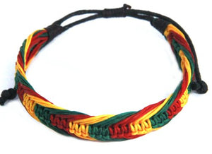 Rasta Bracelet Cotton HandmadeJamaican Jewelry - AVM