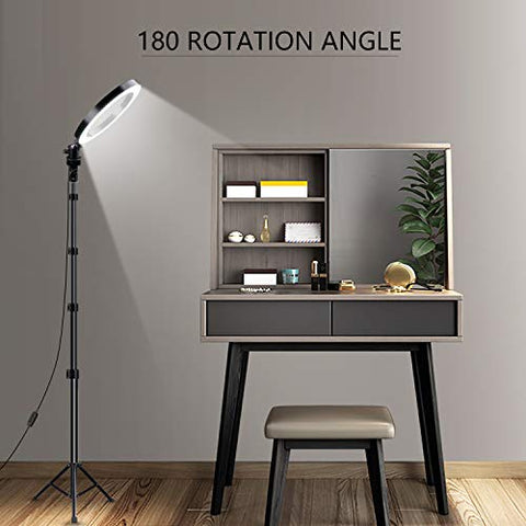 Image of Selfie Ring Light with Tripod Stand & Cell Phone Holder - AVM