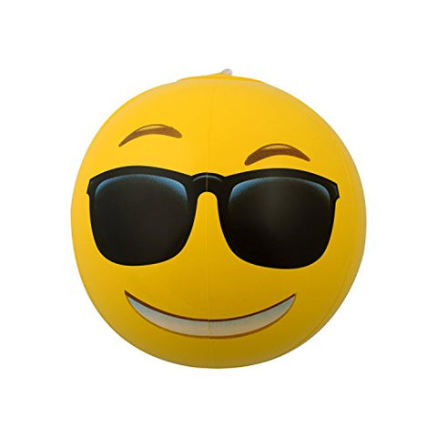 Image of 12" Emoji Inflatable Beach Balls, 12-Pack - AVM
