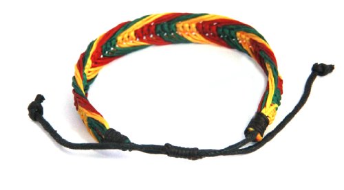Rasta Bracelet Cotton HandmadeJamaican Jewelry - AVM
