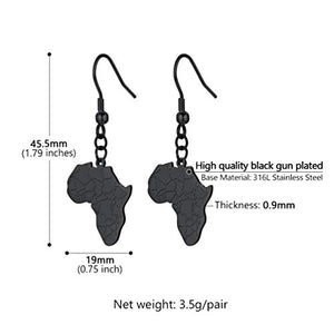 Afrika Map Design Earrings