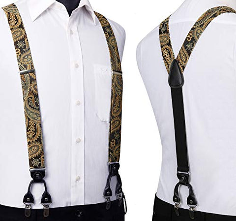Image of Self Tied Bow Tie and Suspenders for Men - AVM