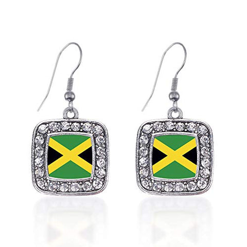 Silver Square Jewelry with Jamaican flag - AVM