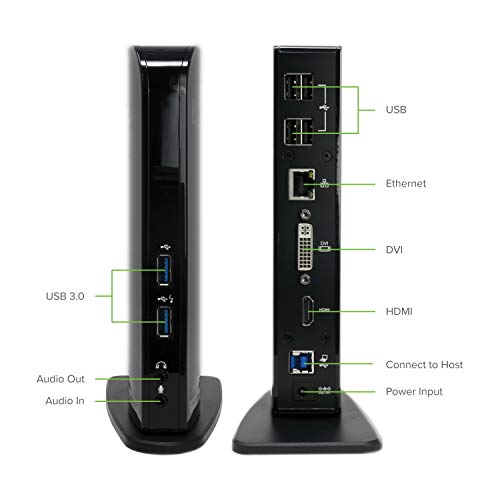 Plugable USB 3.0 Universal Laptop Docking Station for Windows - AVM