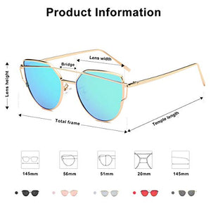 Street Fashion Metal Frame Women Sunglasses