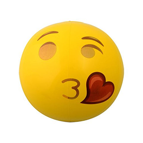 Image of 12" Emoji Inflatable Beach Balls, 12-Pack - AVM
