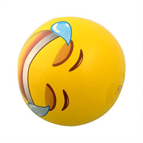 Image of 12" Emoji Inflatable Beach Balls, 12-Pack - AVM