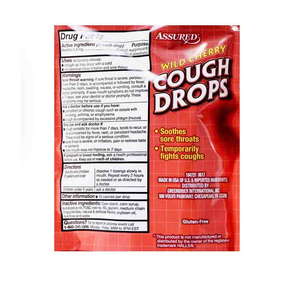 Wild Cherry Cough Drops, 30 Drops - AVM