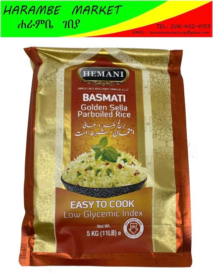 Hemani Basmati Golden Sella Parboiled Rice - AVM