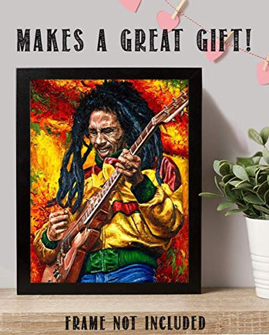 Image of "Bob Marley-Rocking"- Abstract Concert Wall Art - AVM