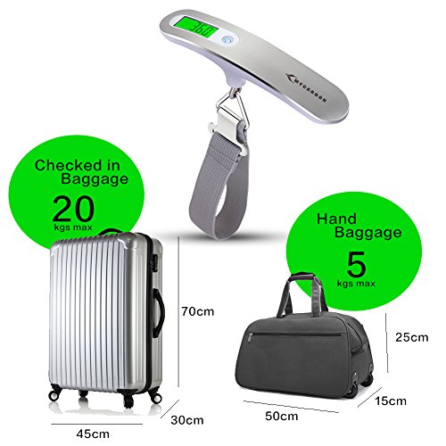 Luggage Digital Scale, MAX 110lb/50kg