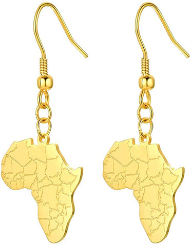 Image of Afrika Map Design Earrings - AVM