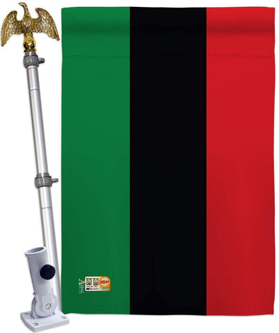 Image of Pan Afrika Decorative Vertical Flag Set - AVM