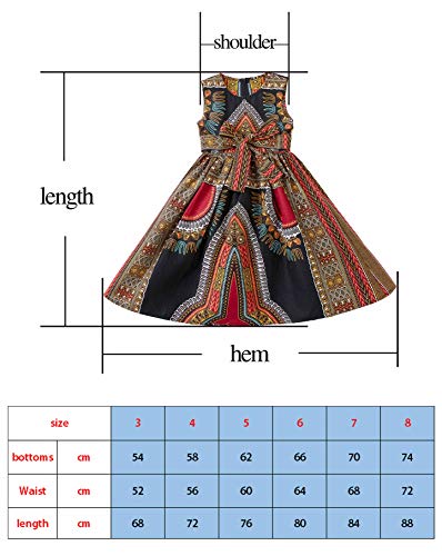 Girls Dashiki Print Dress Afrikan Tradition Dresses - AVM