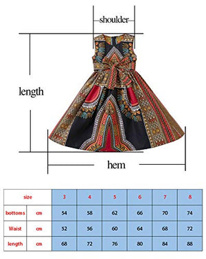 Girls Dashiki Print Dress Afrikan Tradition Dresses