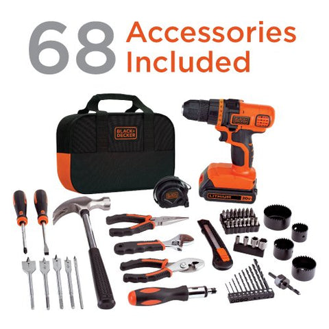Image of 20V MAX Drill & 67 Home Tool Kit - AVM