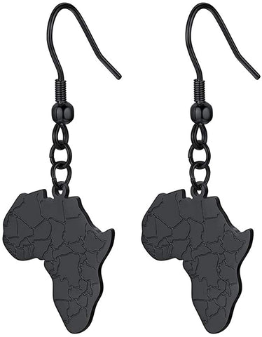 Image of Afrika Map Design Earrings - AVM