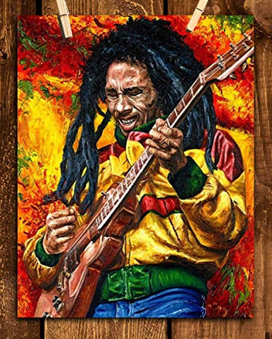 Image of "Bob Marley-Rocking"- Abstract Concert Wall Art - AVM