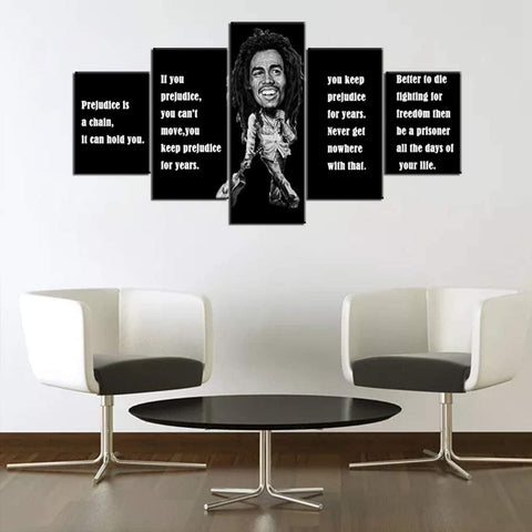 Image of Art Framed Bob Marley Pictures with Inspirational Quotes - AVM