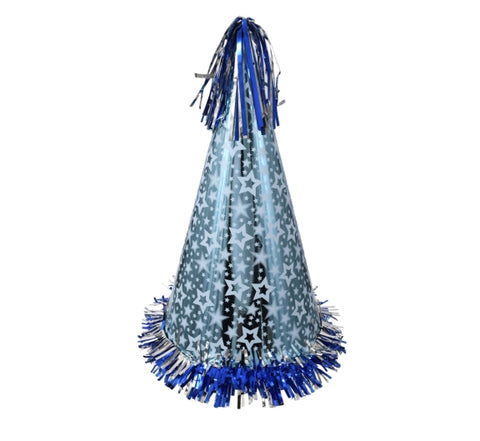 Image of Metallic Cone Party Hats- 6 count - AVM
