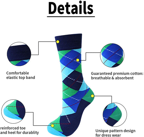 Image of 5Pcs Mens Dress Socks Crew Pack - AVM