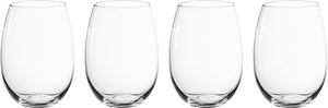 Simple Stemless Glass Wine Glasses- 4 Count - AVM